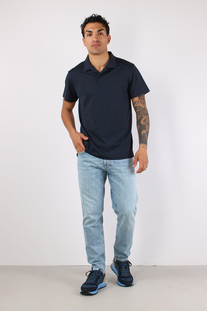 Polo Piquet Tecnica Navy Blue-5