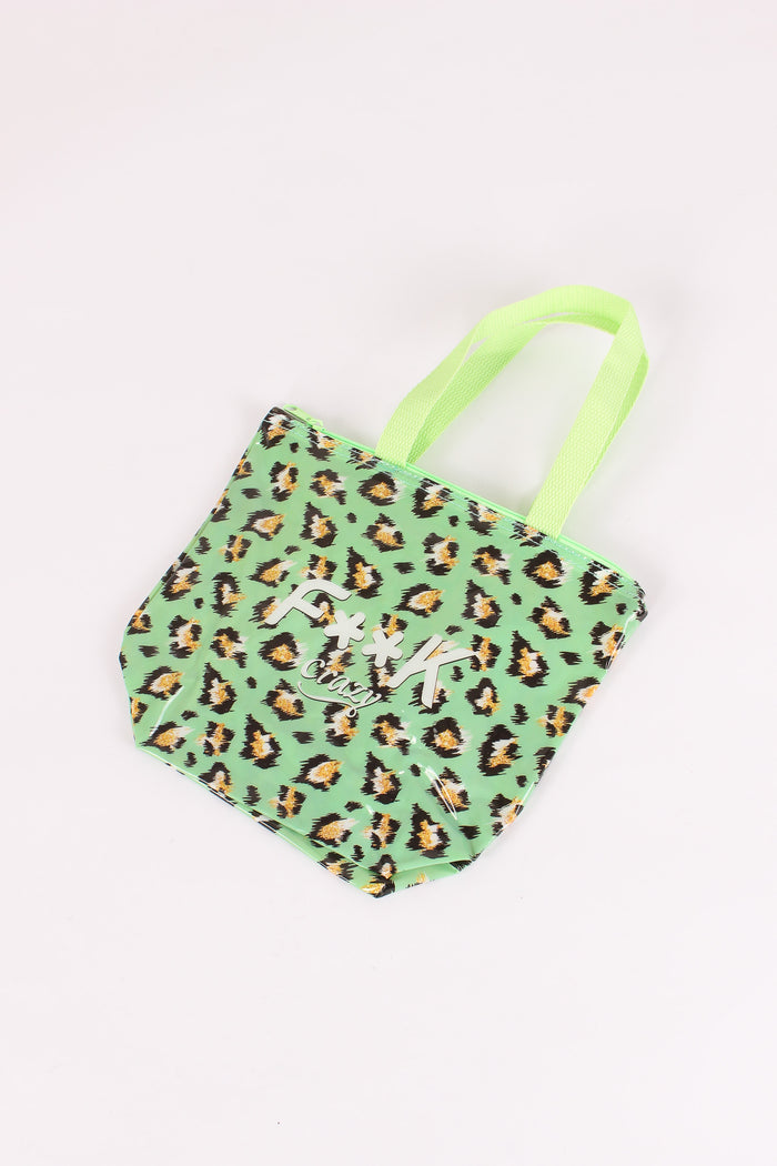 Mini Shopping Pvc Animalier Verde-3