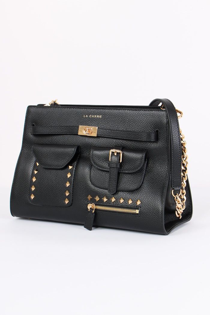 Cartella Tasche Borchie Lather Black-6