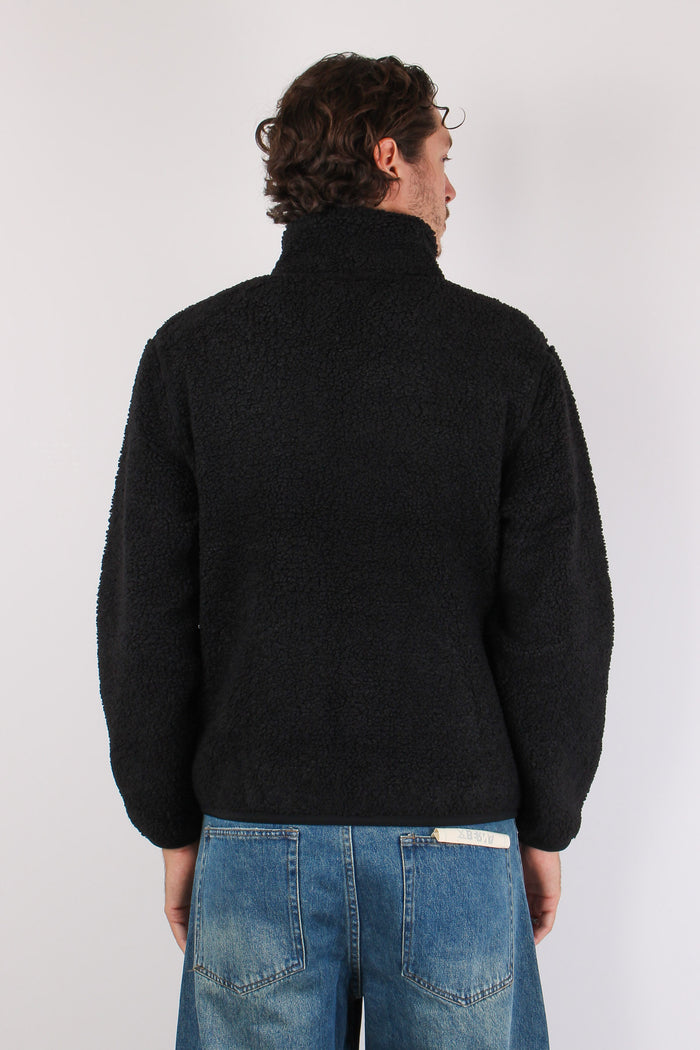 Felpa Teddy Reversibile Collo Black/p-black P-5