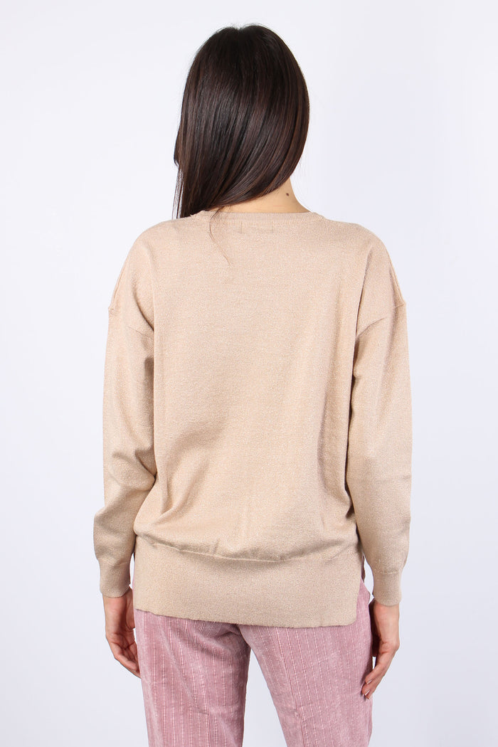 Maglia Effetto Felpa Lurex Bronzo-3