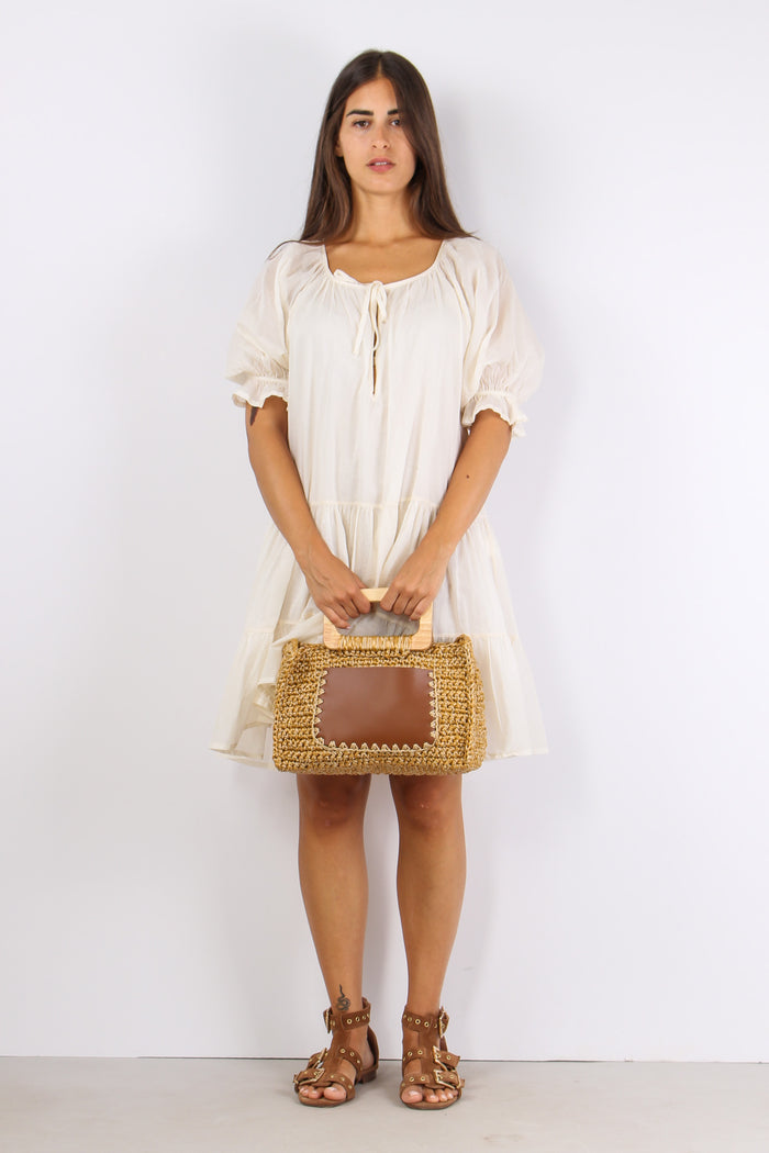 Abito Balze Voile Panna-5