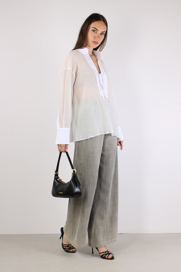 Camicia Chiusura Fiocco White-6