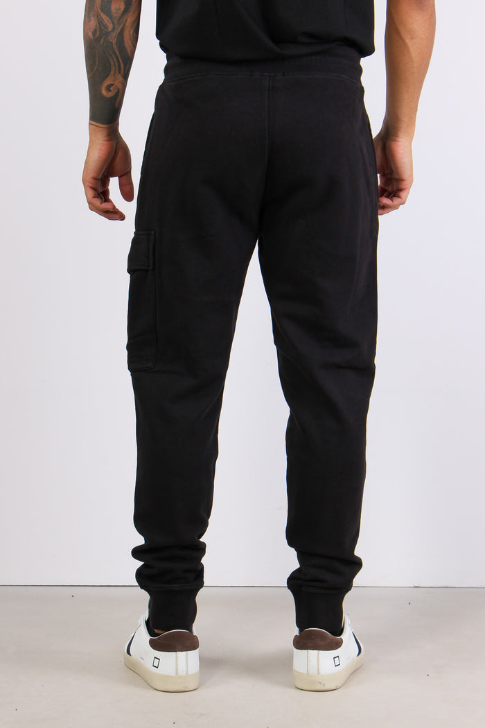 Pantalone Felpa Cargo Black-4