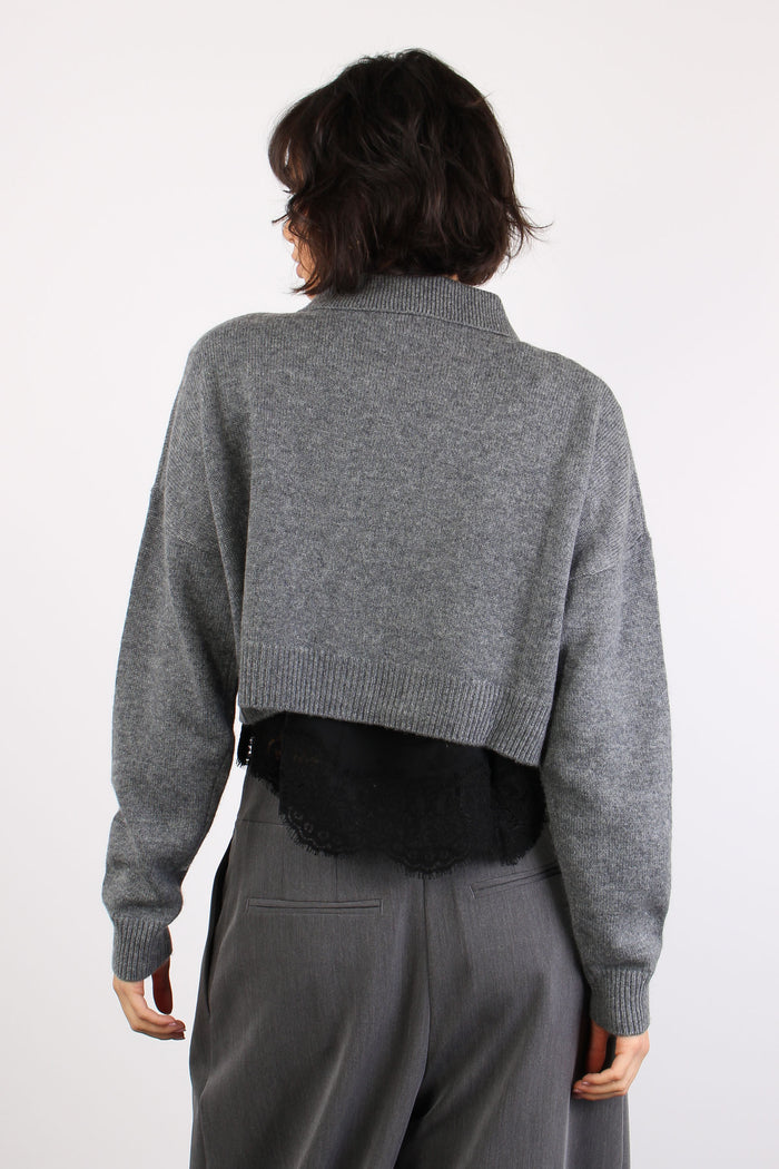 Tipicocardigan Pizzo Staccab Grigio/nero-3