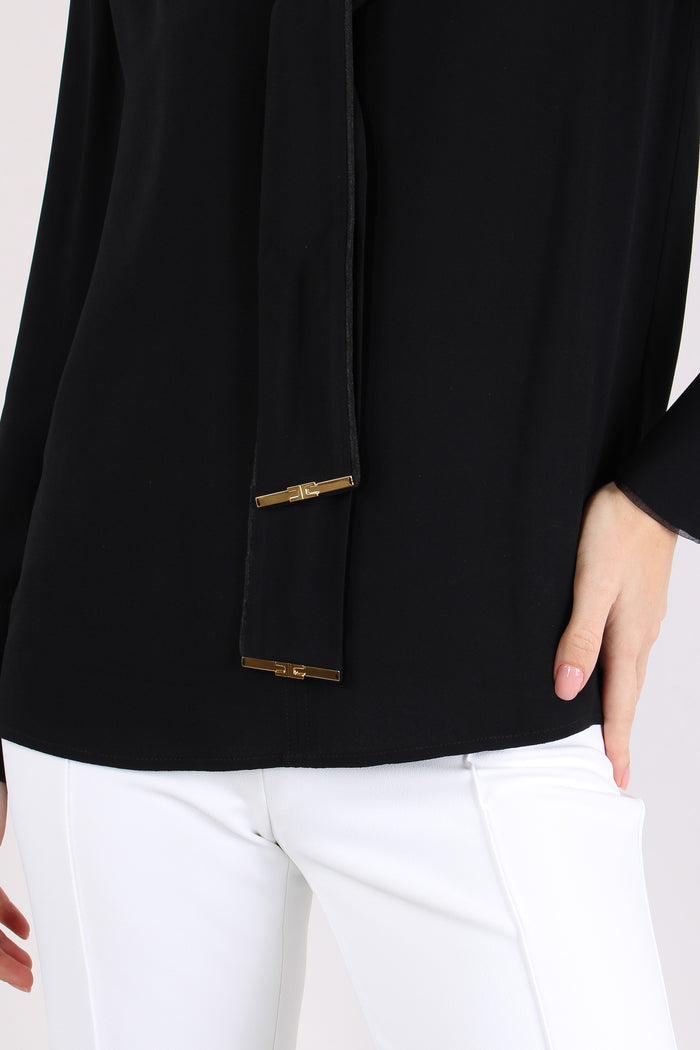 Camicia Cravatta Nero-8