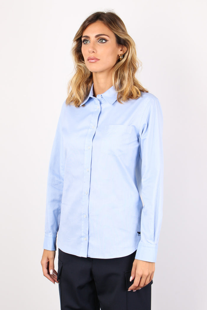 Piadena Camicia Cotone Azzurro-5