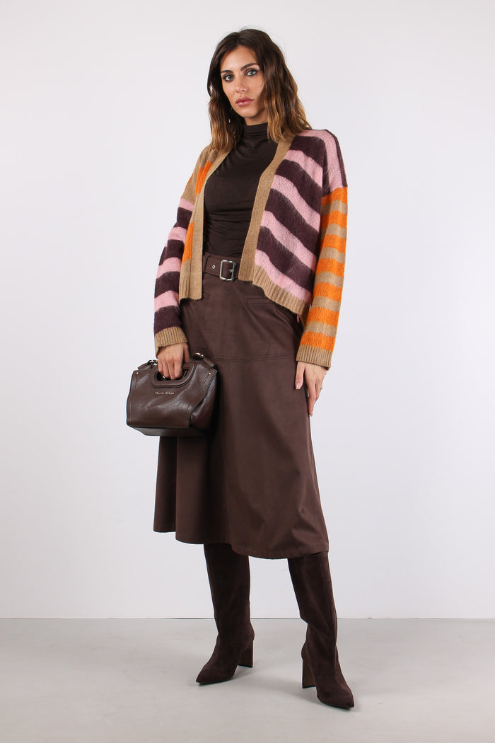 Cardigan Righe Candy Pink-4