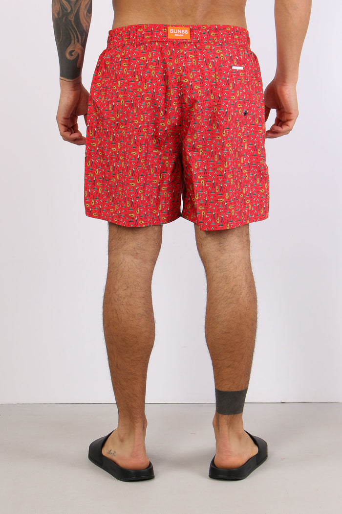 Costume Pantalone Fantasia Rosso-4