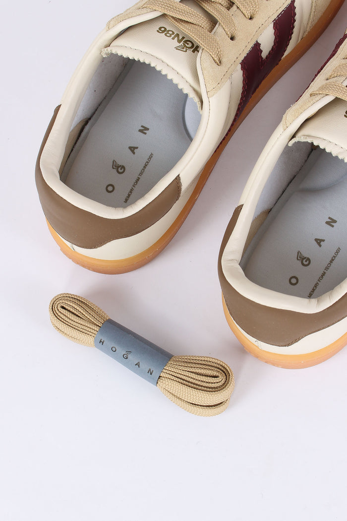 Sneakers Cool Allacciato H Bianco/bordeaux-4