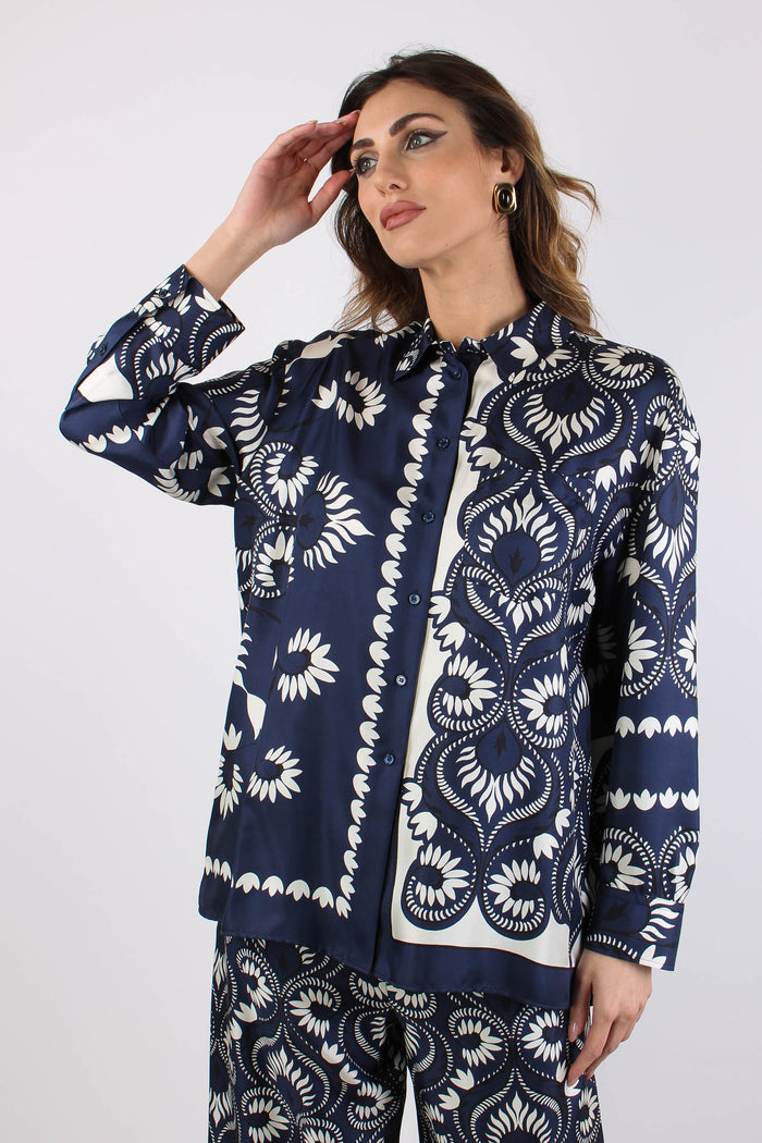 Wkdlastra Camicia Seta Fantasia Foulard Patch-5