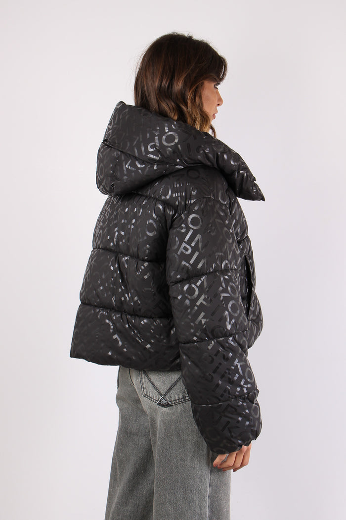 Infuso Piumino Logo Bottoni Ma Nero Limousine-7