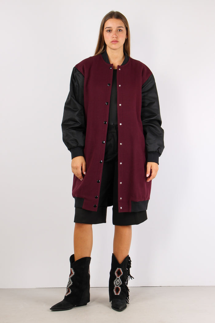 Bomber Panno Manica Nylon Mosto