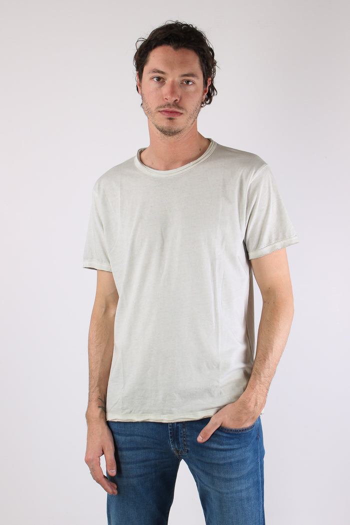 T-shirt Cotone Taglio Vivo Grey Faded
