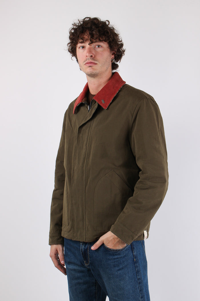 Giubbotto Collo Velluto Militare-7