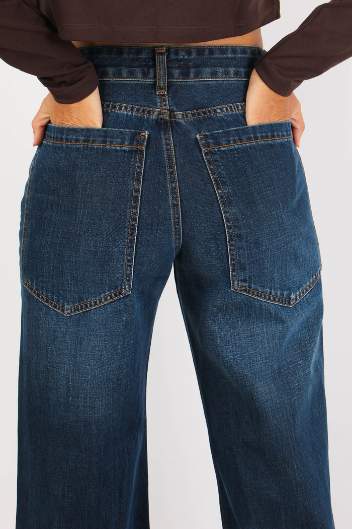 Denim Risvolto Maxi Tasche Die Denim-8