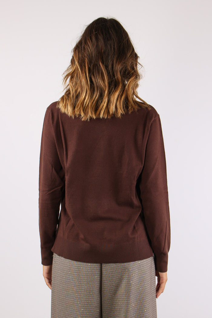 Maglia Girocollo Spacchetti Cacao-4