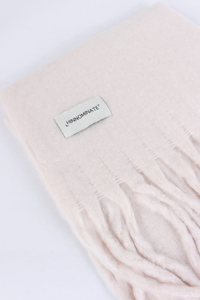 Sciarpa Frange Bianco Burro-4