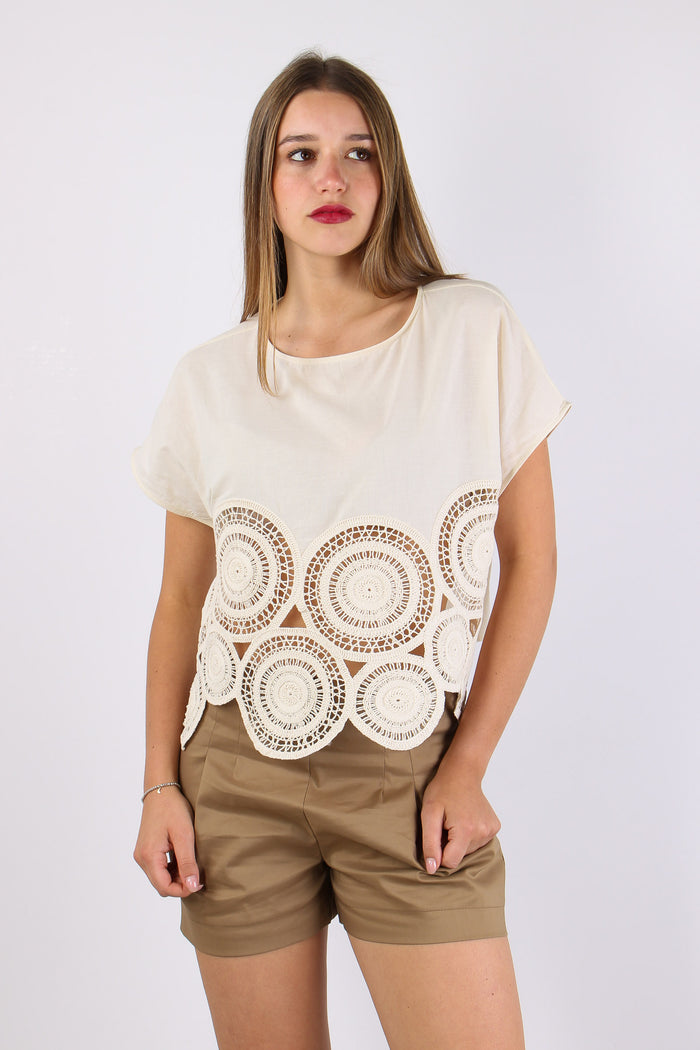 Blusa Ricamo Fondo Burro-2