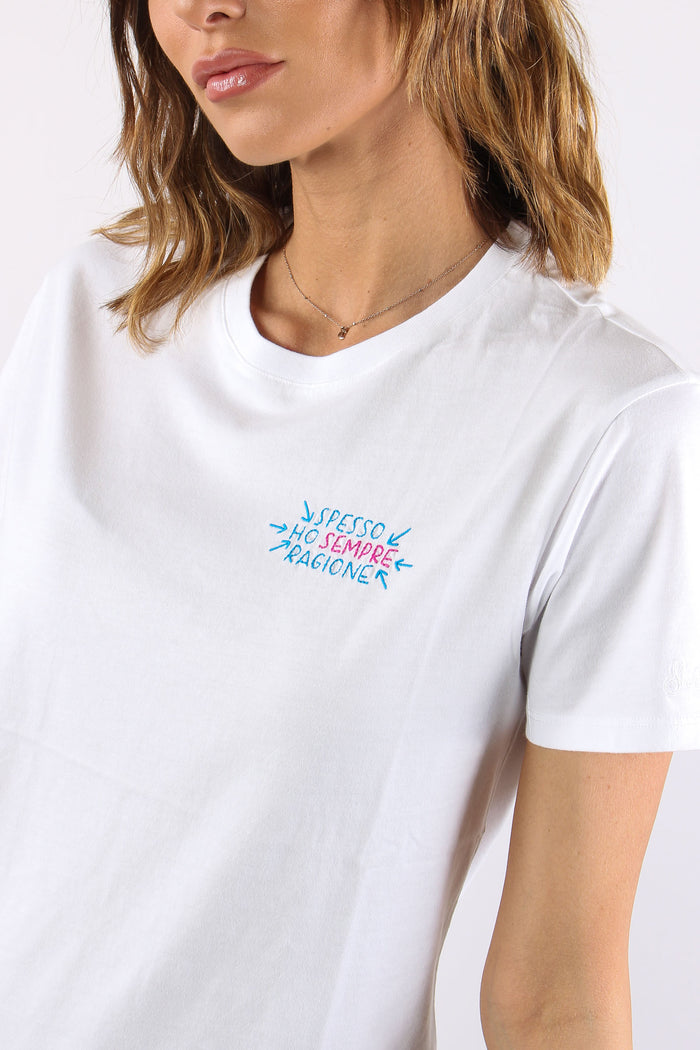 T-shirt Scritta Ricamo Ragione-7