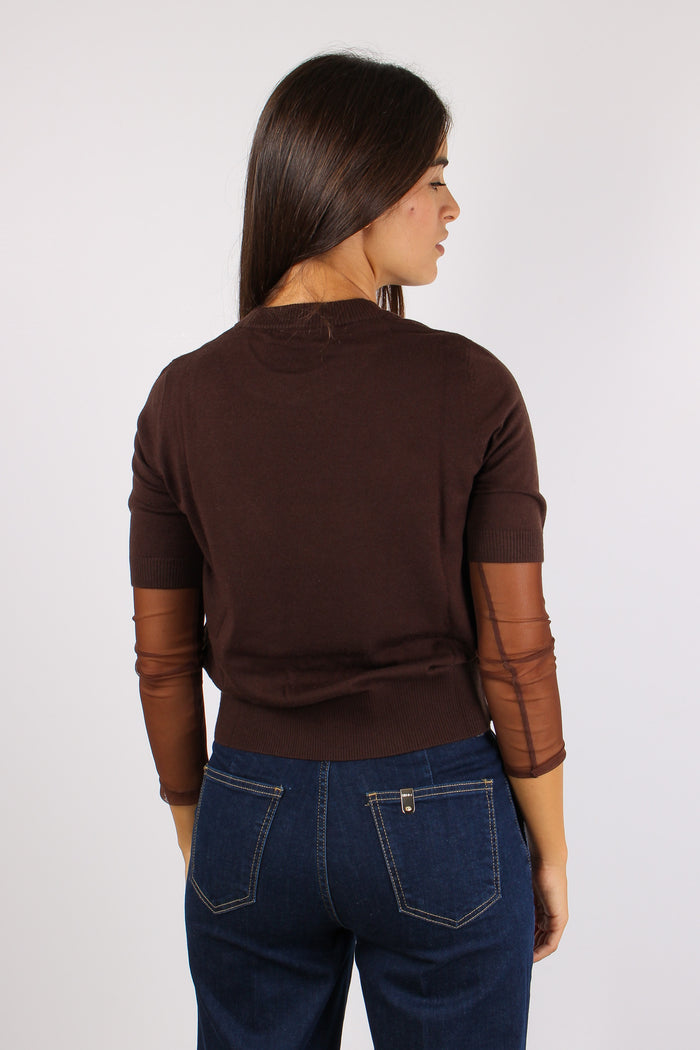 Maglia Mc Viscosa Lana Cioccolato-3