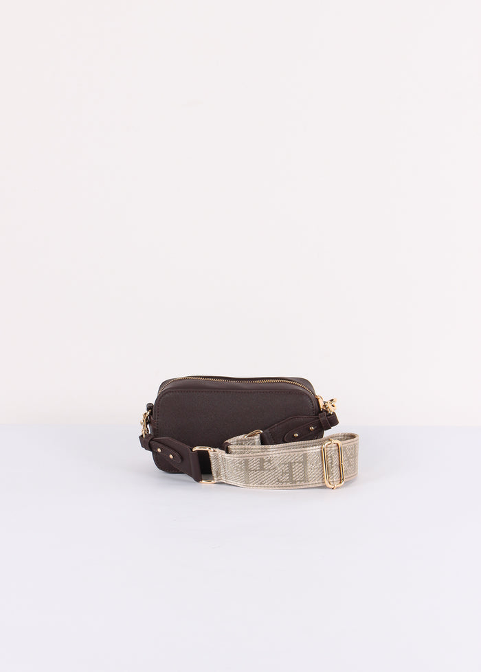 Camera Bag Saffiano Maxi Logo Moro-4