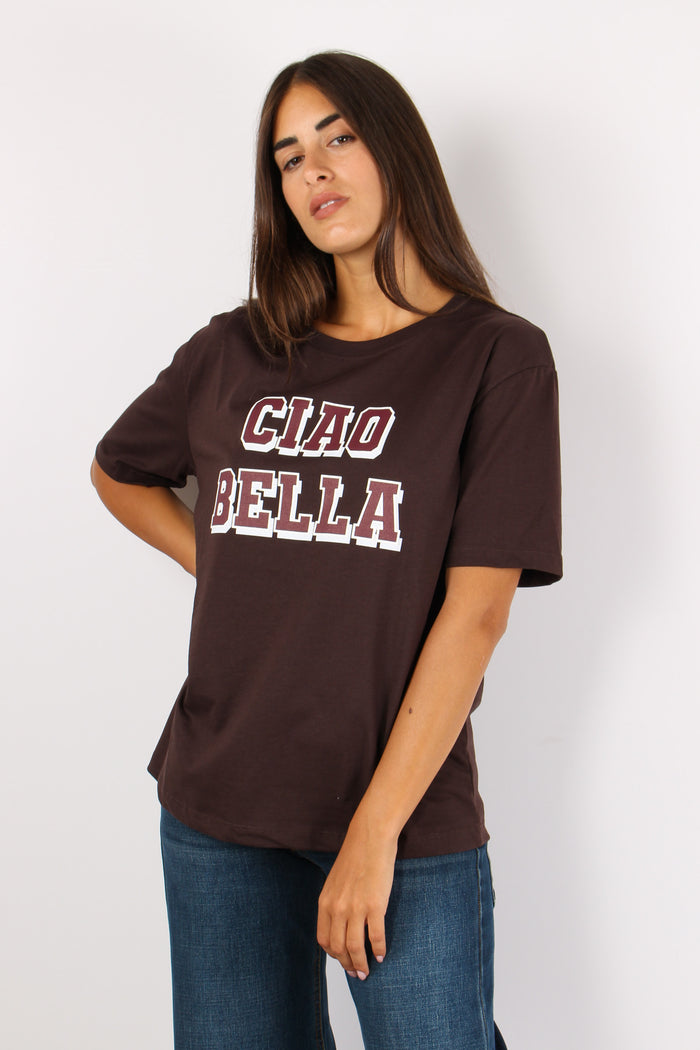 T-shirt Regular Ciao Bella Moro/bordeaux-2