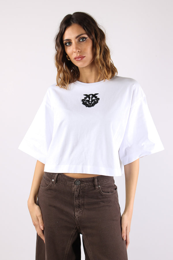 Borghetto T-shirt Logo Texas Bianco/nero-2