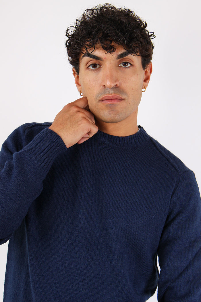 Girocollo Misto Lana Cobalto-6