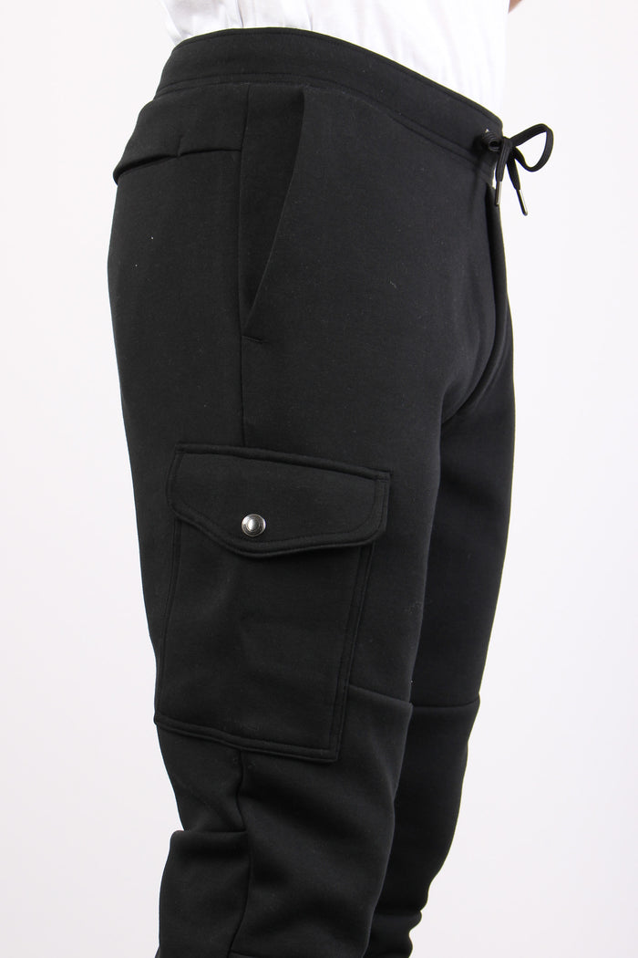 Pantalone Cargo Felpa Polo Black-7