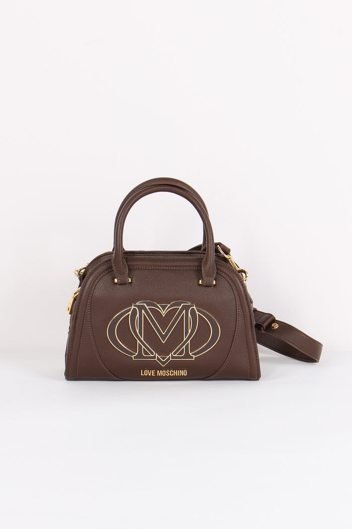 Bauletto Maxi Logo Placca Testa Di Moro