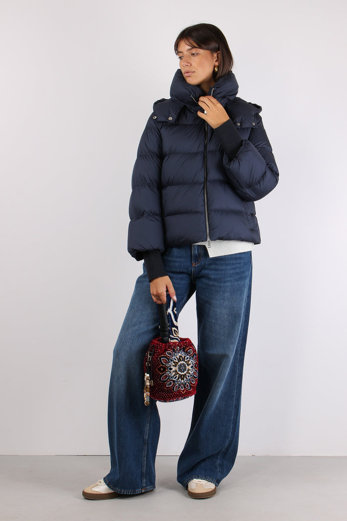 Cappa Manicotto Cappuccio Night Blue