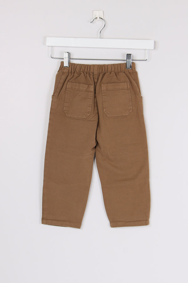 Pantalone Dritto Morbido Nocciola-2