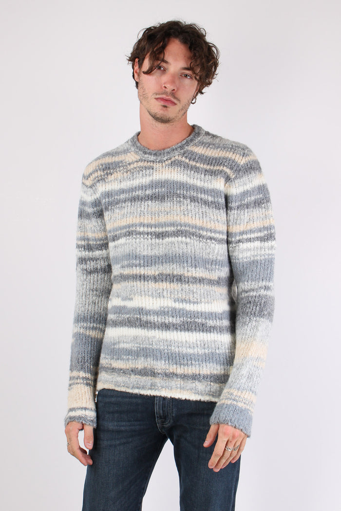 Maglia Girocollo Riga Indefini Grigio/panna-2