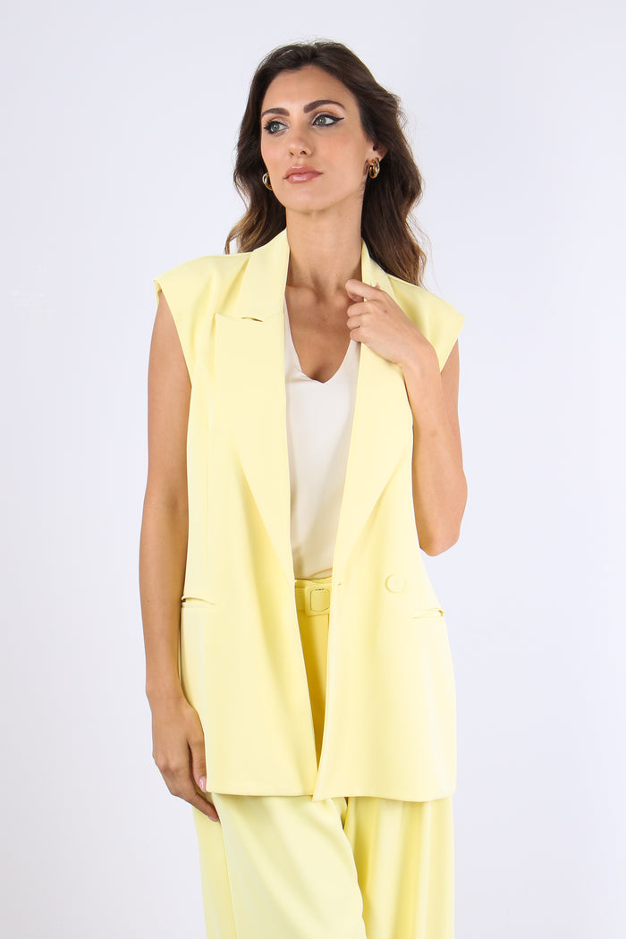 Gilet Fluido Giallo Banana-2