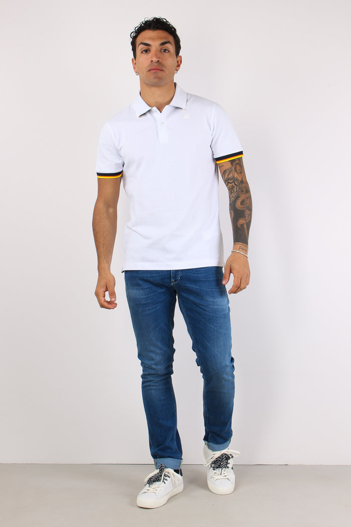 Polo Collo Contrasto White-5