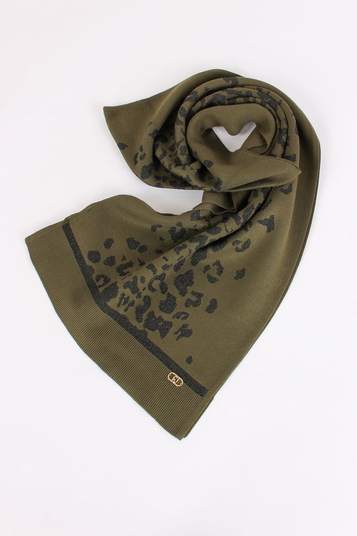 Sciarpa Inserto Macula Olive/nero