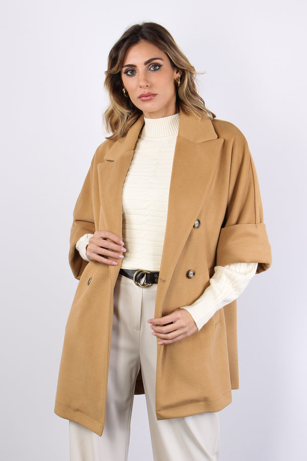 Cappotto Orsetto Patch Cammello-2