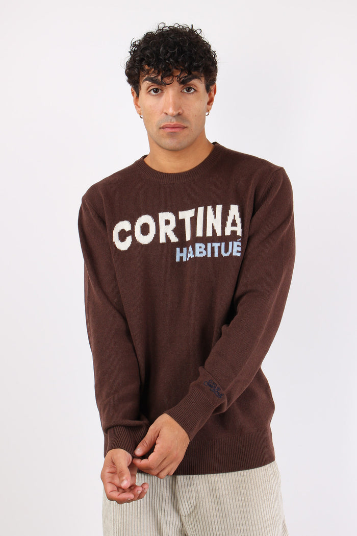 Girocollo Cortina Abitue Marrone