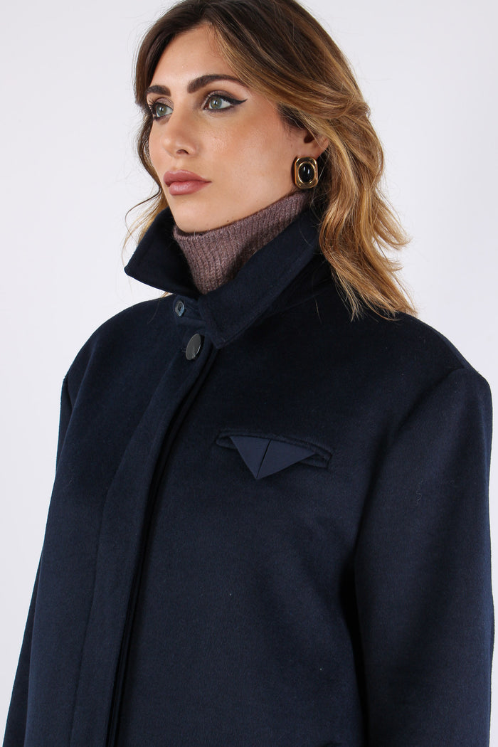 Cappotto Lungo Monopetto Dark Blue-7