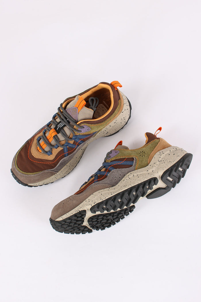 Sneakers Sanchia Cow Velour Brown/olive-2