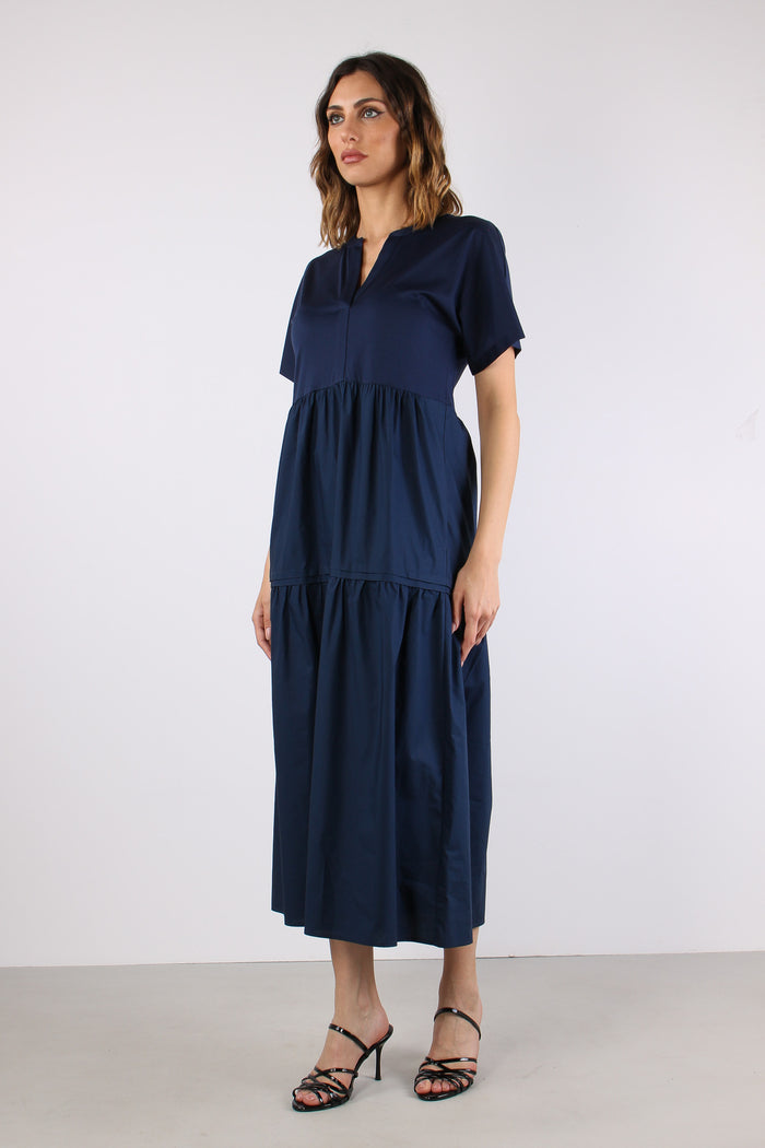 Capsula Abito Maglia Cotone Blu-4