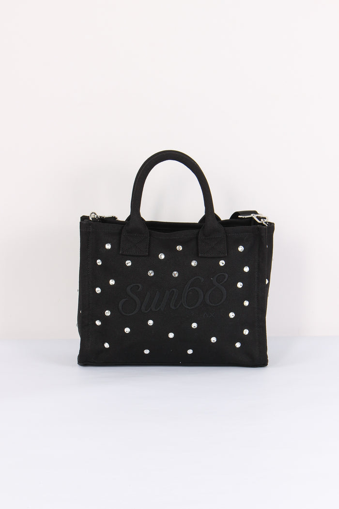 Shopping Media Canvas Strass Nero