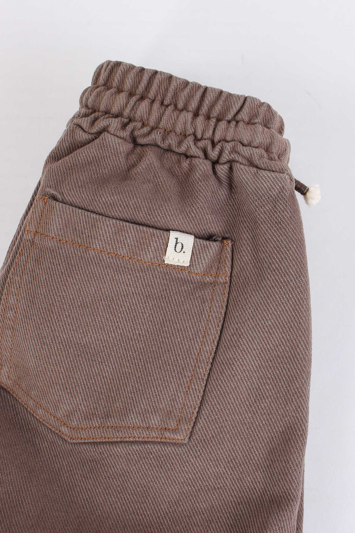 Pantalone Ampio Twill Taupe-5