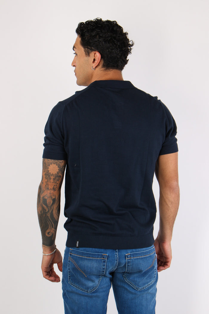 Polo Manica Corta Basica Night Blue-4