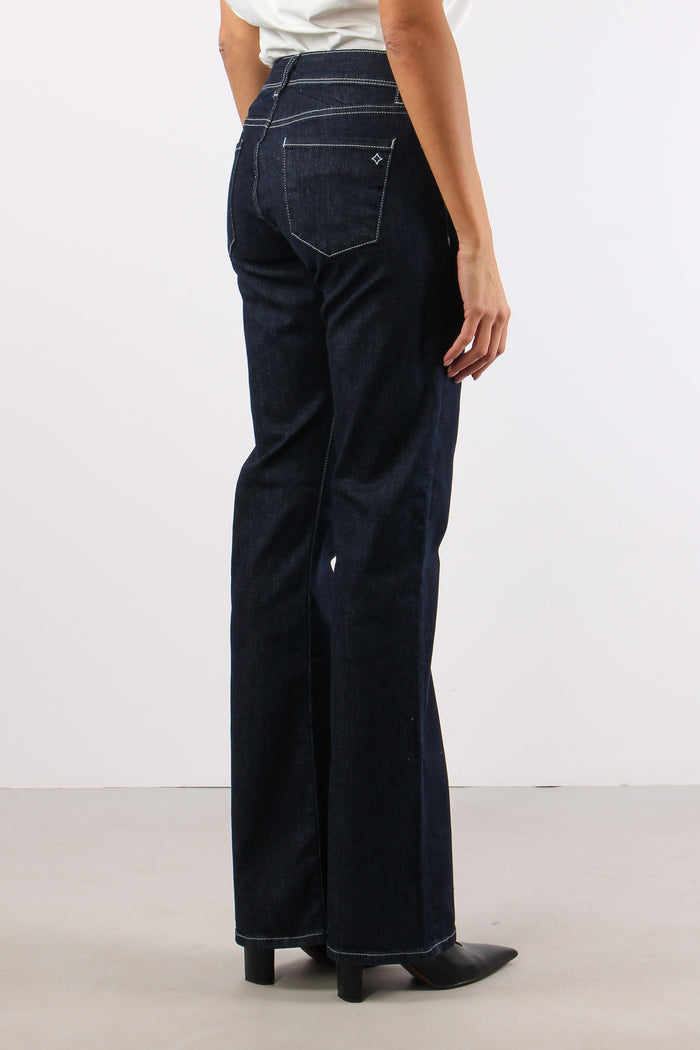 Denim Bootcut Stretch Denim Scuro-6