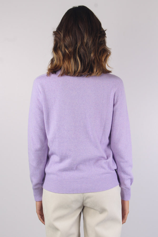 Collo Alto Misto Cashmere Lilla-2