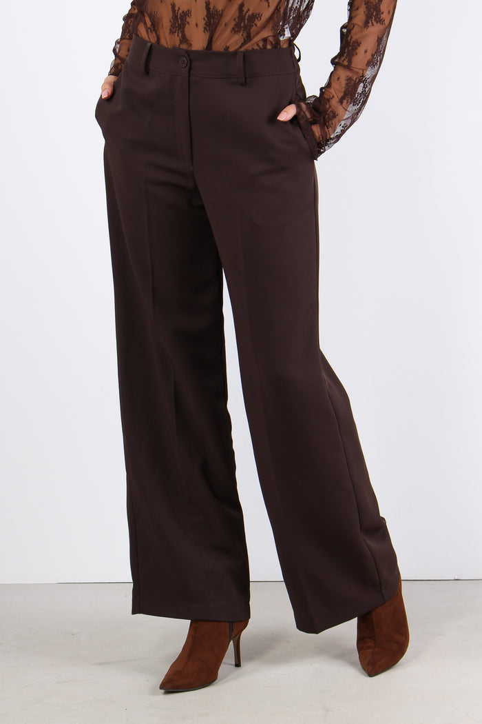 Pantalone Palazzo Fluido Moro-3