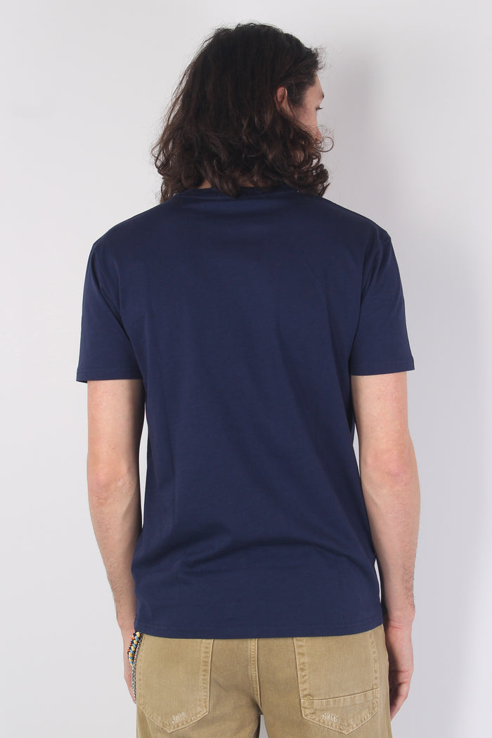 T-shirt Basica Cotone Deep Blue-3