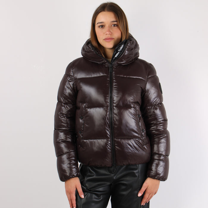 Biddy Piumino Cappuccio Luci Brown Black